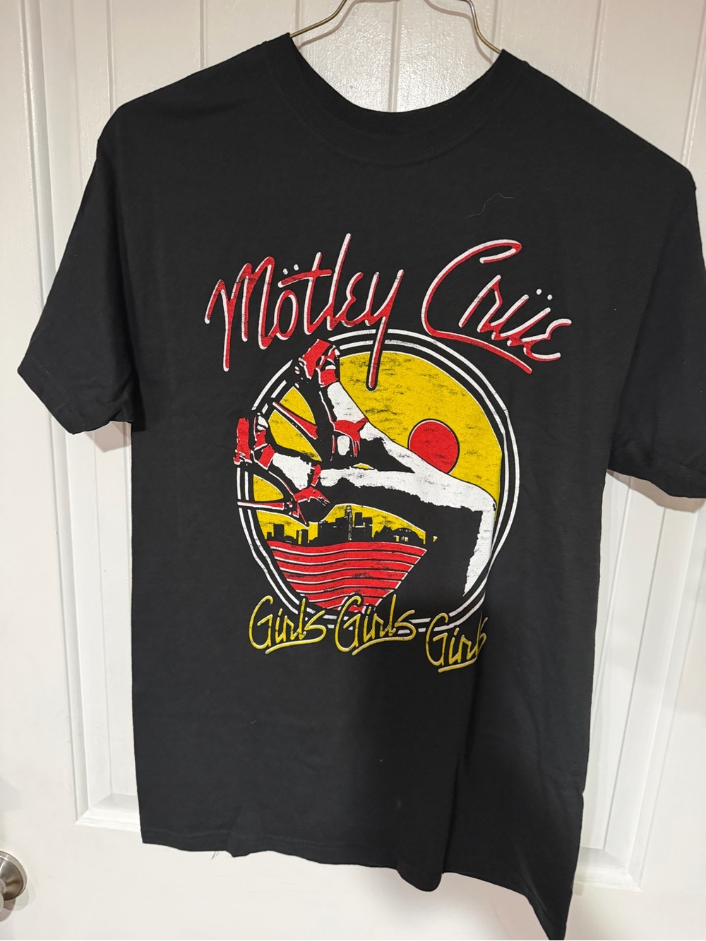 Black Mötley Crüe Graphic Tee - Girls Girls Girls Design